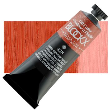 Open in modal - Blockx Artist Oil Color - Capucine Yellow Deep, 35 ml Tube and swatch