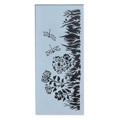 The Crafter's Workshop Slimline Stencil - Meadow, 9" x 4" (Out of package)