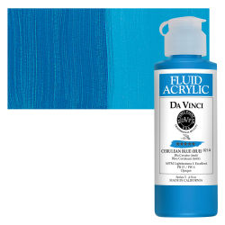 Da Vinci Fluid Acrylics - Cerulean Blue Hue, 4 oz bottle