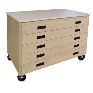 Mobile Paper Storage Cart  Left Front Angle