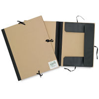 LARGE ART PORTFOLIO FOLDER 13''X19'', 24 PAGES WITH  FIVE BLACK DIVIDERS IN EACH