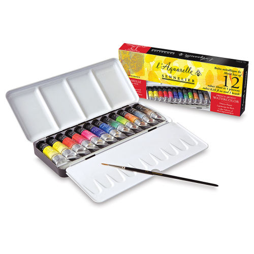 French Artists' Watercolor Set, Iridescent Set of 12