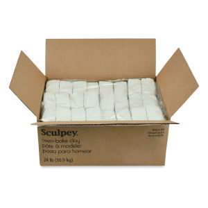 Original Sculpey - Classroom Carton, 24 lb, White. In box