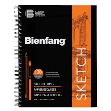 Open in modal - Bienfang Wirebound Sketch Pad - 11" x 8-1/2", 100 Sheets