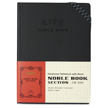 Open in modal - Life Stationery Noble Notebook - 4" x 6", A6, Grid, 96 Pages, front of packaging