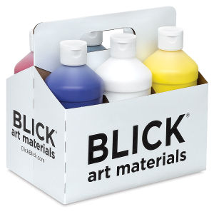 Blickrylic Student Acrylics - Mixing Color Set, Pack of 6 Colors, Pints (In carry carton)