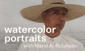 Open in modal - Watercolor portraits with Mario A. Robinson.