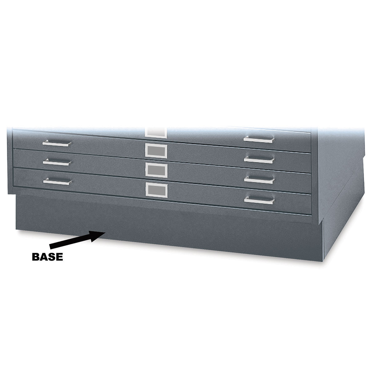 Safco Medium Facil 5 Drawer Metal Flat Files Cabinet in Light Gray