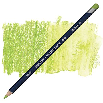 Open in modal - Derwent Watercolor Pencil - May Green pencil and swatch