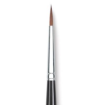 Open in modal - Princeton Series 7050 Kolinsky Sable Round - Size 2, Short Handle close up