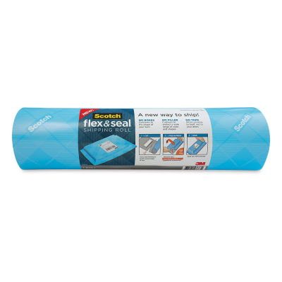Scotch Flex & Seal Shipping Roll - Roll with label shown horizontally