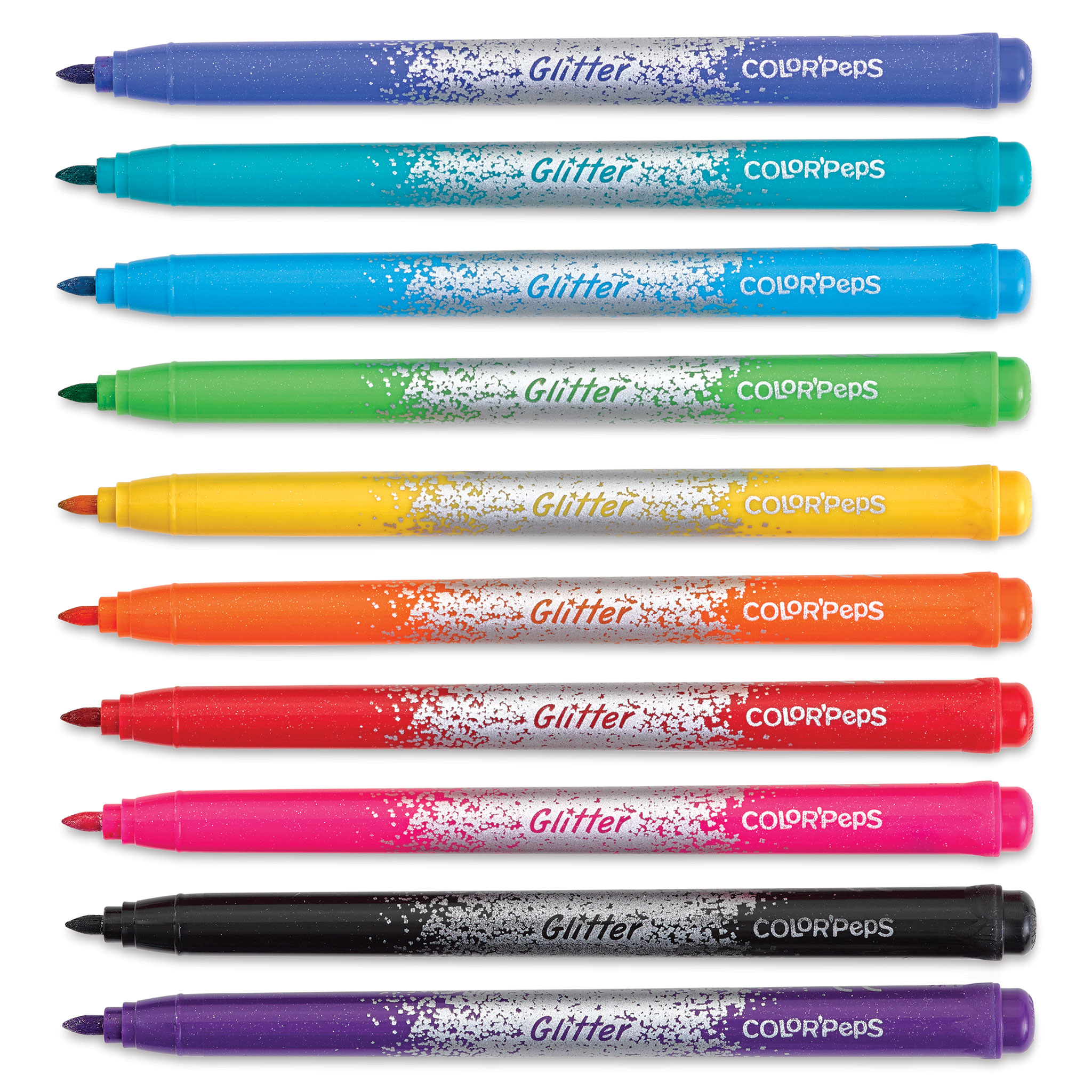Maped Color'Peps Brush Tip Ultrawashable Markers, Assorted Colors, Pack of  10 (848010)
