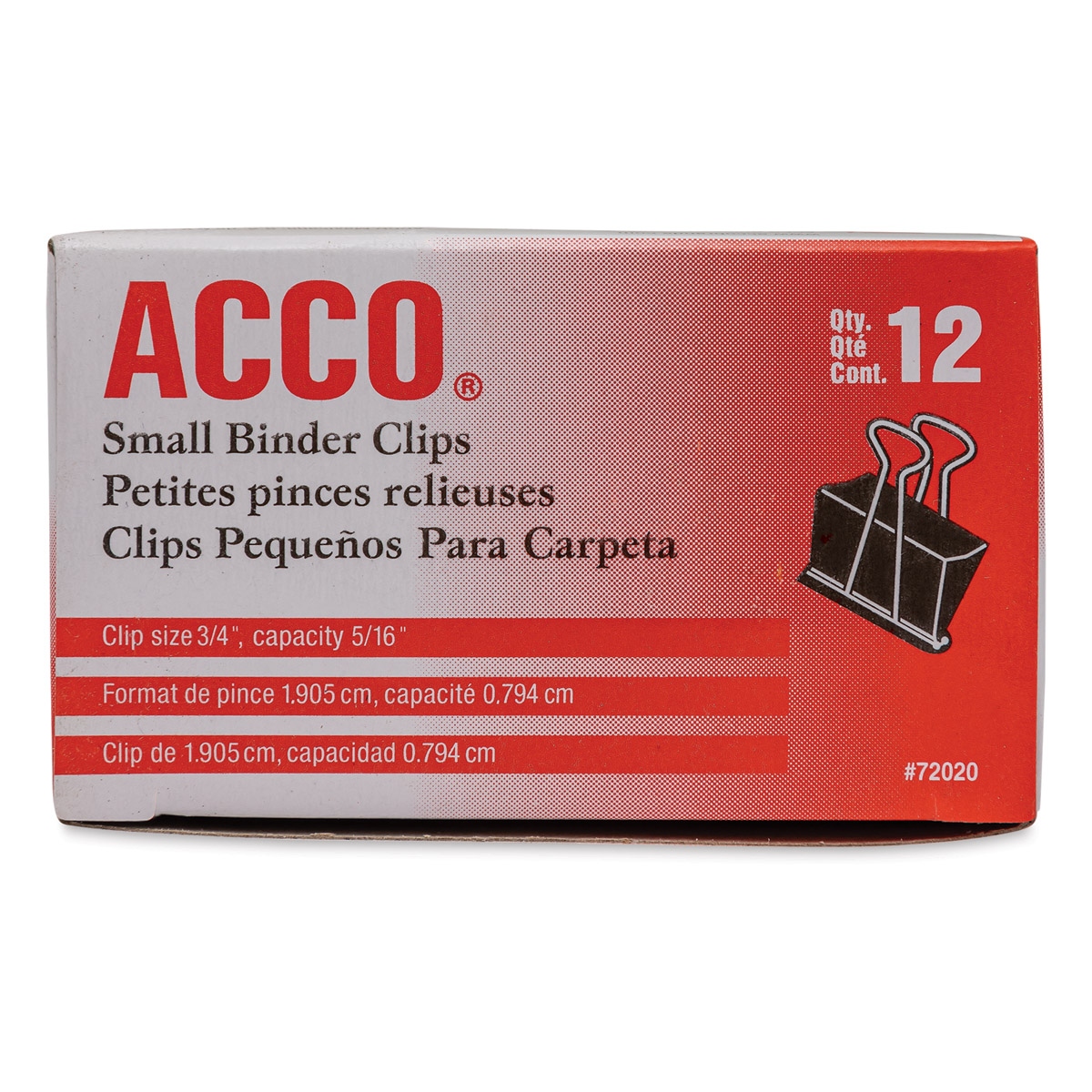  ACCO Binder Clips, Small, 12/Box (72020) : Office