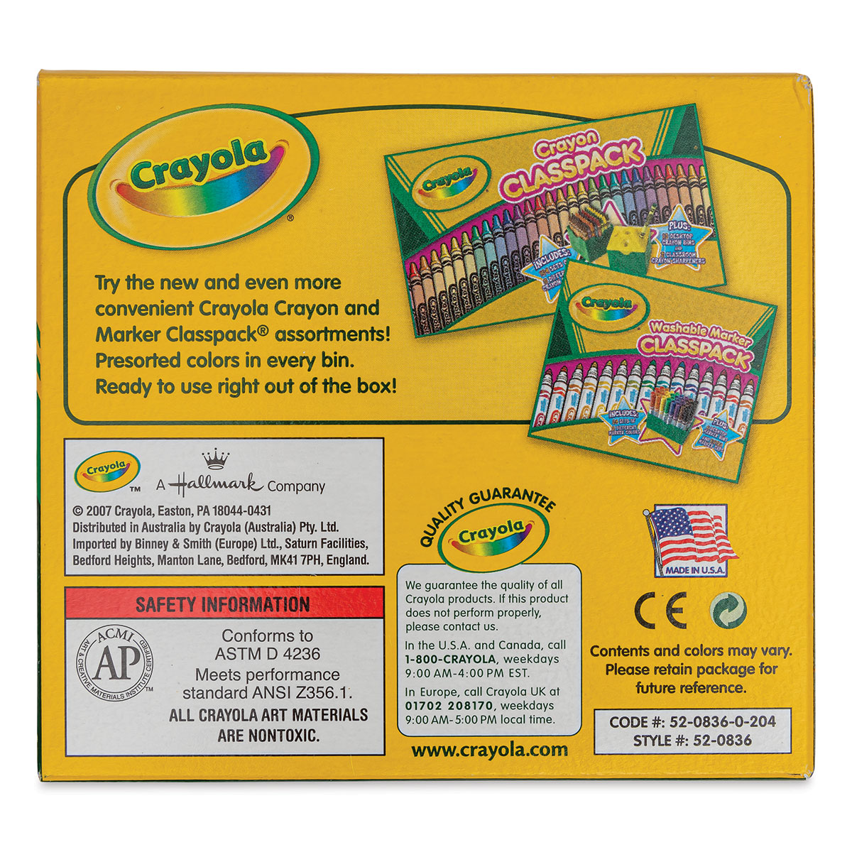 Crayola Bulk Crayons, Gold, 12 Count, Water Proof Double paper wrapped wax