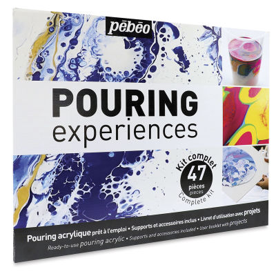 Pebeo Pouring Experiences Kit - Angled view of front of package