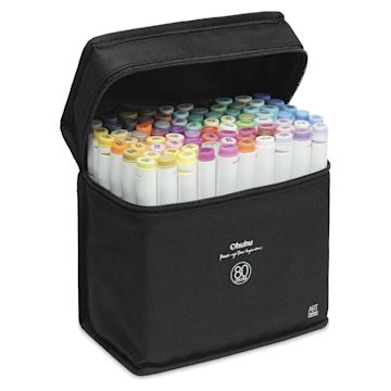 Open in modal - Ohuhu Oahu Dual-Tip Marker Set - Set of 80, Assorted Colors, in packaging