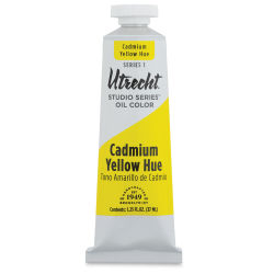 Utrecht Studio Series Oil Paint - Front view of Cadmium Yellow Hue, 37 ml, Tube 