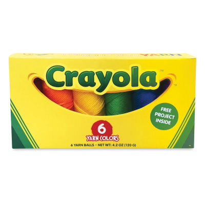 Lion Brand Crayola Yarn Box - Set of 6, Assorted Colors