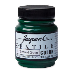 Jacquard Textile Color - Emerald Green, 2.25 oz jar