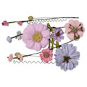 Little Birdie Heleen Paper Flowers - Fairy Sparkle, Pkg of 12