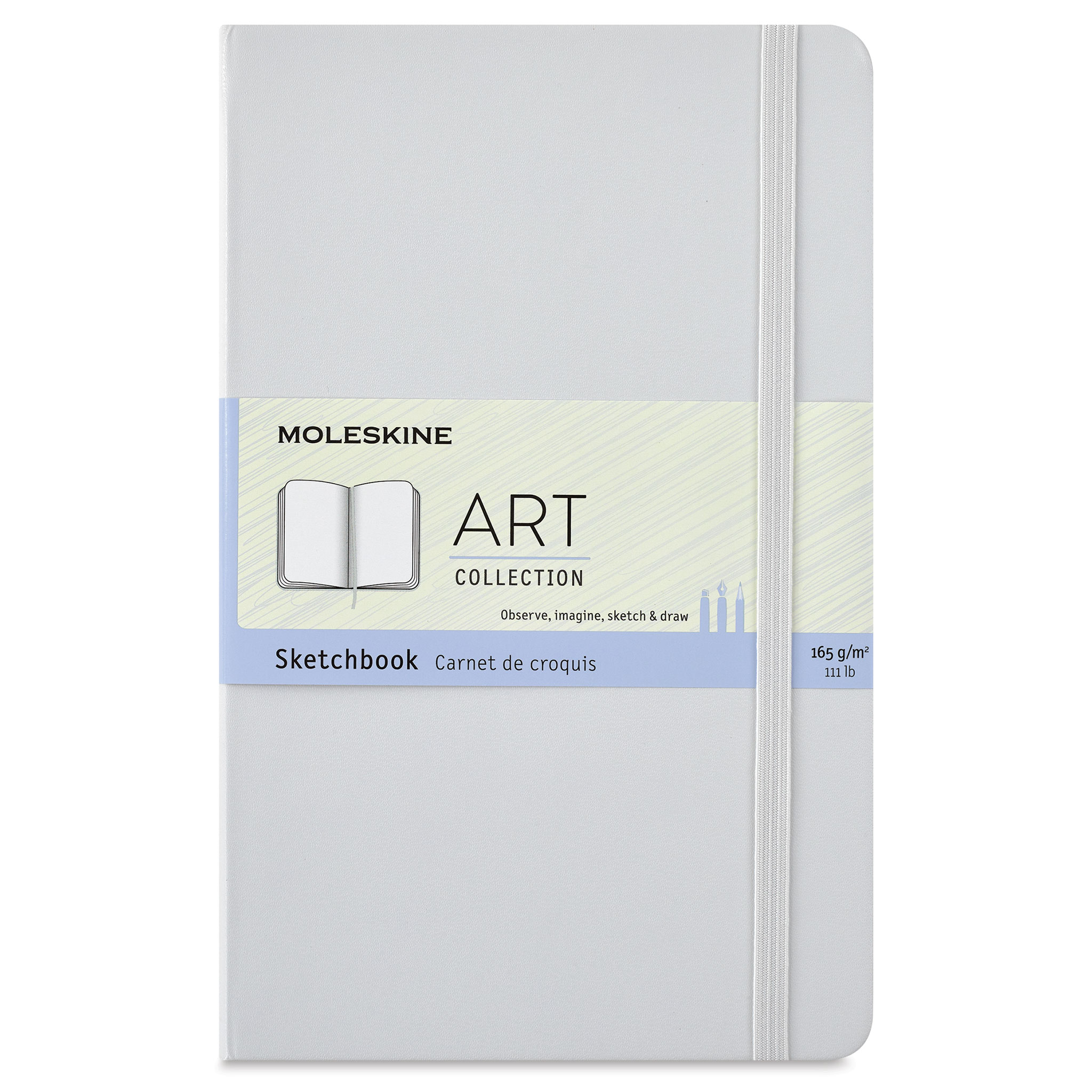 Moleskine Art Collection Sketchbook - Cool Gray, 5 x 8-1/4