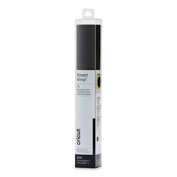 Open in modal - Cricut Permanent Smart Vinyl - Black, Shimmer, 13" x 3 ft, Roll (In packaging)