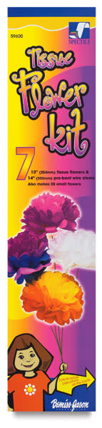 Tissue Flower Kit - Front of 7 Flower Tube