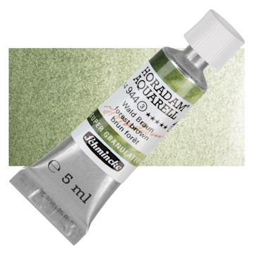 Open in modal - Schmincke Horadam Aquarell Watercolor - Forest Brown - Bottle and Swatch
