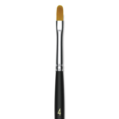 Blick Masterstroke Golden Taklon Brush - Filbert, Short Handle, Size 4 (close-up)