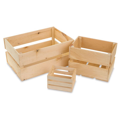 Walnut Hollow Pine Crates - Assorted sizes shown

