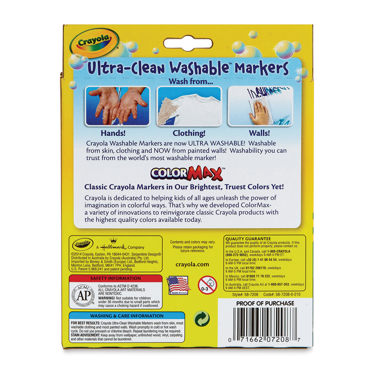 Crayola Ultra-Clean Washable Marker - Orange, Broad Tip