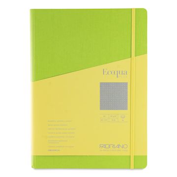 Open in modal - Fabriano Ecoqua Plus Hidden Spiral-Bound Notebook - Lime, 11-7/10" x 8-1/4", Dot Grid, front cover