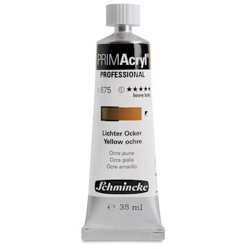 Open in modal - Schmincke Primacryl Professional Acrylic Paint - Yellow Ochre, 35 ml Tube