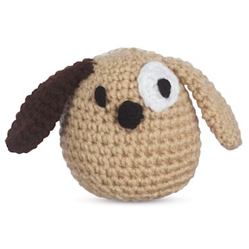 Open in modal - Leisure Arts Crochet Pudgies Kit - Doggy, 3" Height - finished example