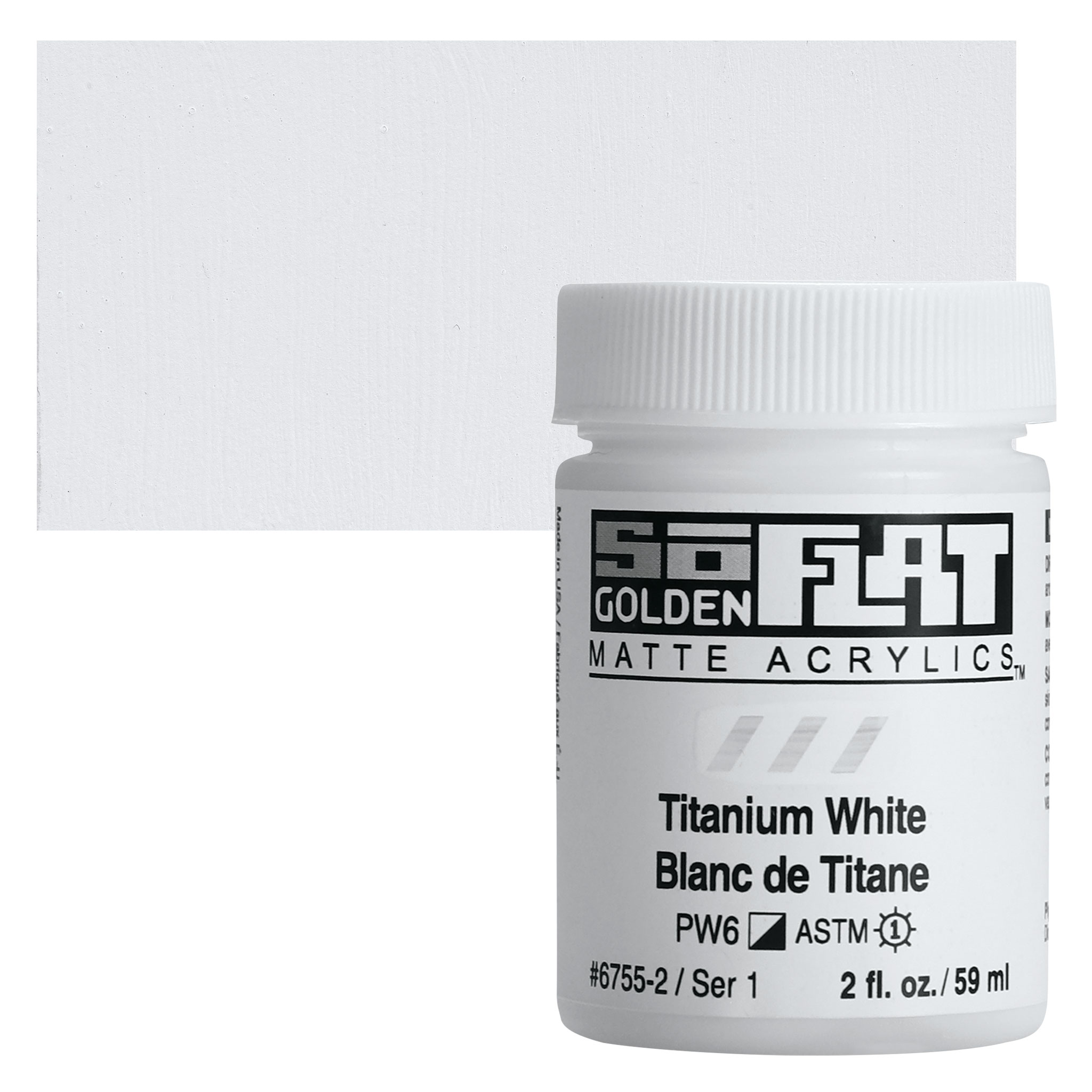 Titanium White 2oz (59ml) Acrylic Paint Tube