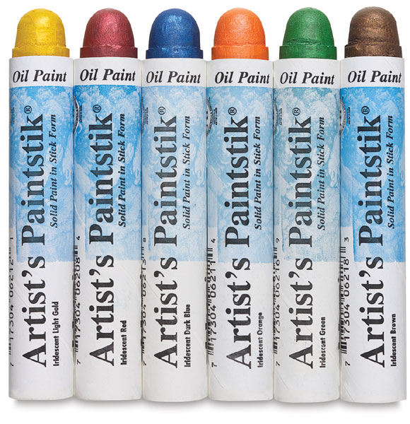 Shiva Artist's Paintstik Oil Color Set, Iridescent Primary Colors Set, Set of 6