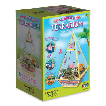 Creativity for Kids Tropical Terrarium Kit (Front of packaging, Angled view)