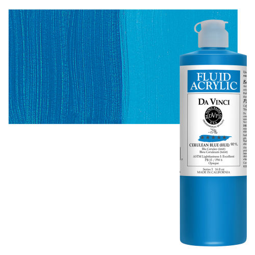 Blick Artists' Acrylic - Cerulean Blue, 16 oz jar