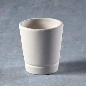 Duncan Oh Four Bisque Drinkware - Side view of ceramic shot glass