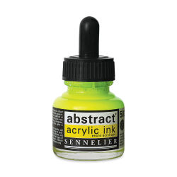 Sennelier Abstract Acrylic Ink - Fluorescent Yellow, 1 oz