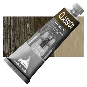 Open in modal - Maimeri Classico Oil Color - Raw Umber, 60 ml tube and swatch