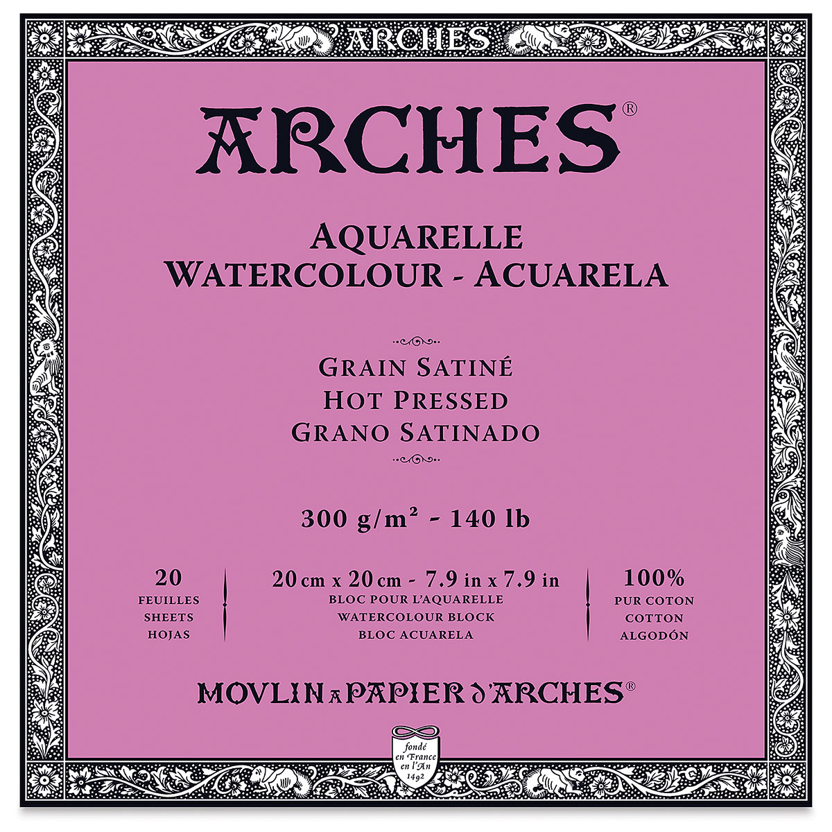 Arches Watercolor Block - 12 x 16, Cold Press, 20 Sheets