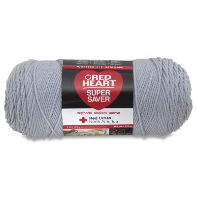 Red Heart Super Saver Yarn-Light Grey