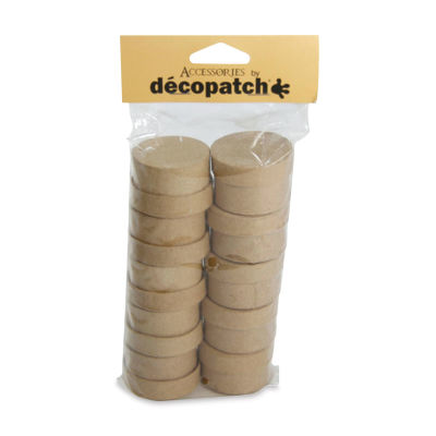 DecoPatch Paper Mache Boxes - Round, Package of 10, 2" W x 2" L x 1" H