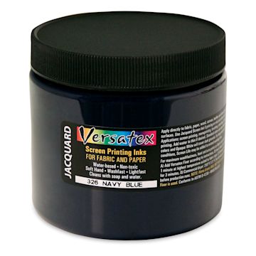 Open in modal - Jacquard Versatex Screen Printing Ink - Navy Blue, 16 oz jar