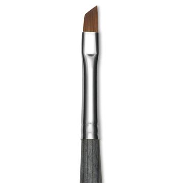 Open in modal - Da Vinci Colineo Synthetic Kolinsky Sable Brush - Slanted Edge, Size 4, Long Handle, close-up