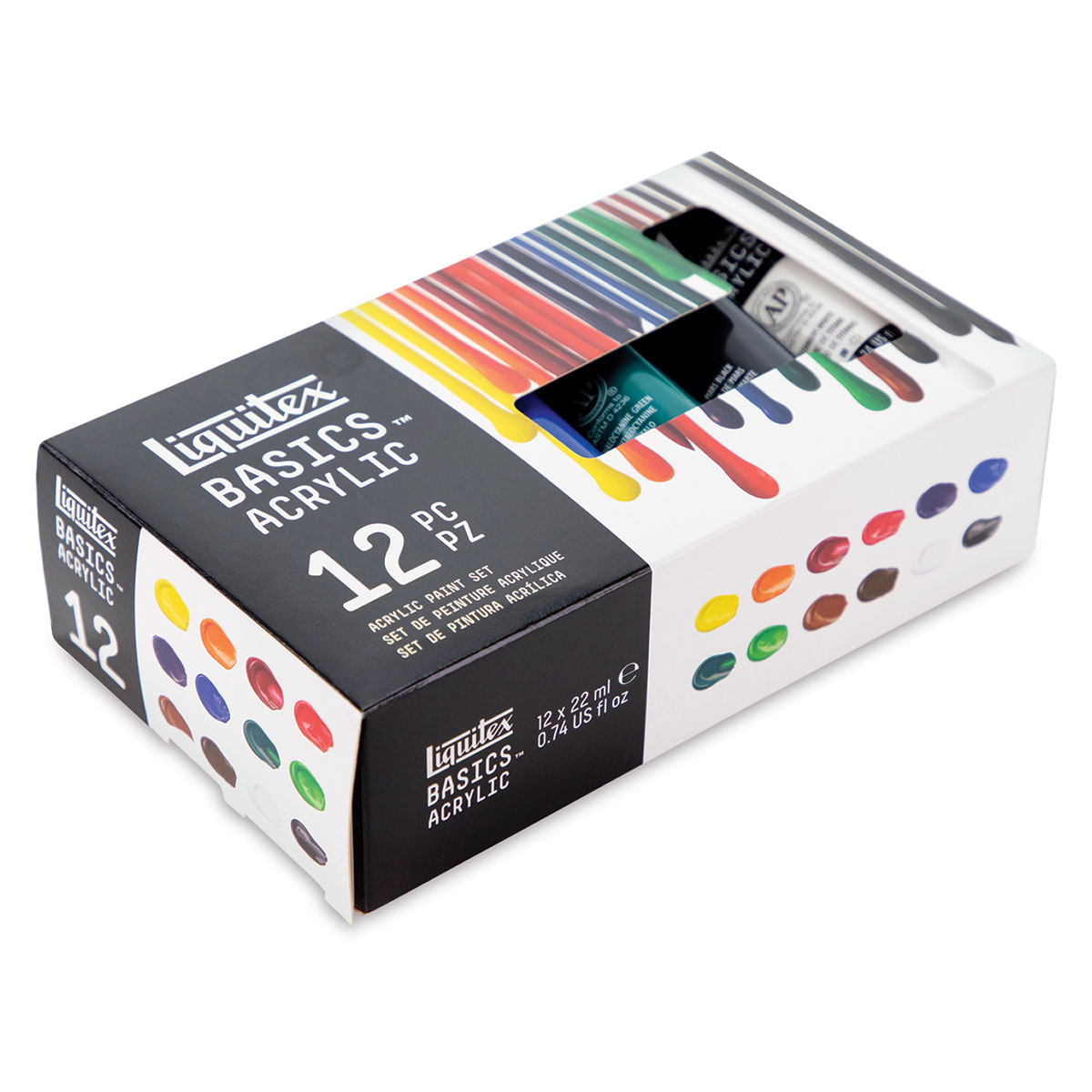 Liquitex Basics Acrylic Set - Set of 12, 0.74 oz Tubes | BLICK Art