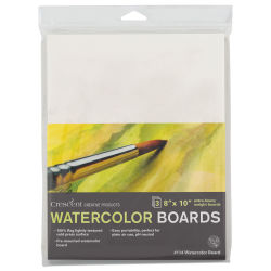 Crescent Watercolor Board - 8" x 10", Pkg of 3