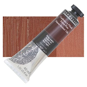 Open in modal - Sennelier Artists' Extra Fine Oil Paint - English Red, 40 ml tube and swatch