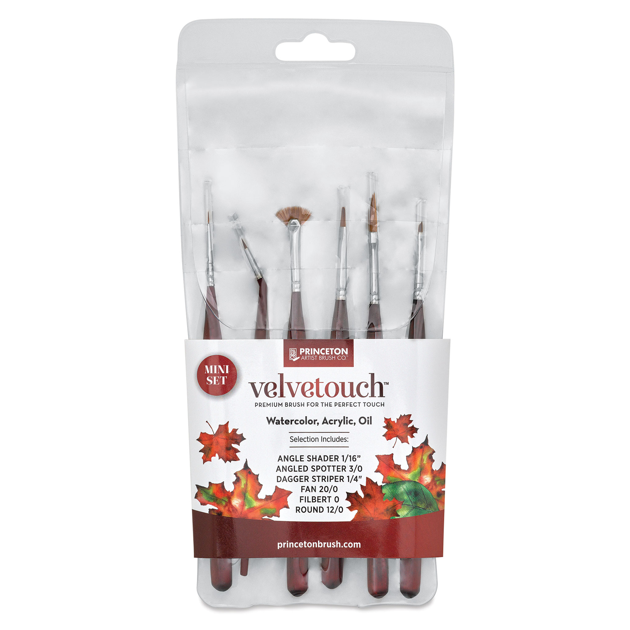 Princeton Velvetouch™ Series 3950 Synthetic Blend Brush #0 Mini Filbert